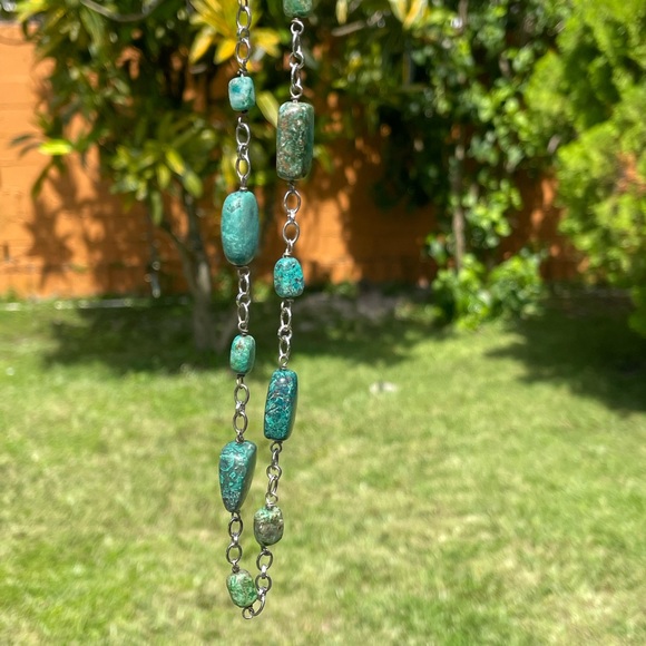 Turquoise 925 Sterling Silver Necklace - Picture 10 of 11